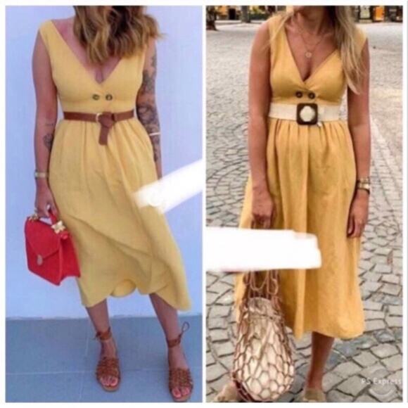 Zara Cross Strapped Dress Size Extra Large XL - Picture 1 of 7